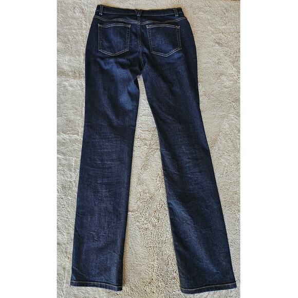 Duluth Trading Co Dark Wash Blue Denim Straight Leg Jeans Womens Sz 6x33 - Picture 5 of 6